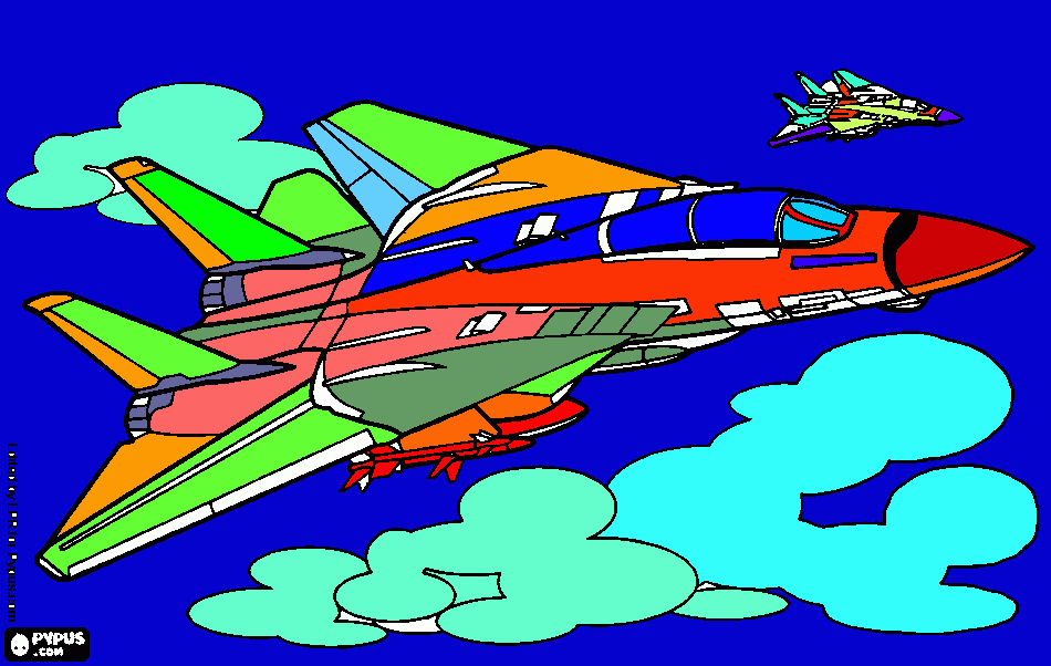 aereo di lotta da colorare