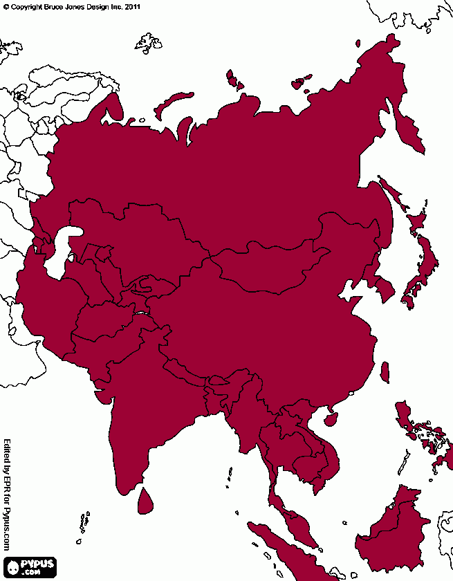 asia colorata da colorare