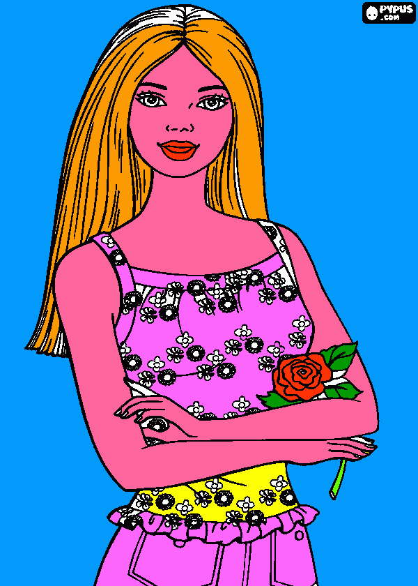 barbie arrabbiata da colorare