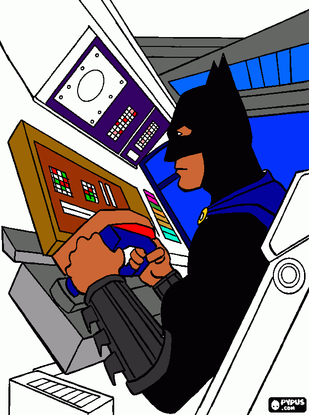 Batman pilota da colorare