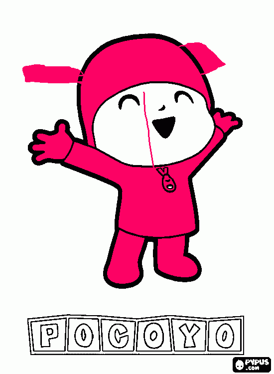 Carnevale Pocoyo da colorare