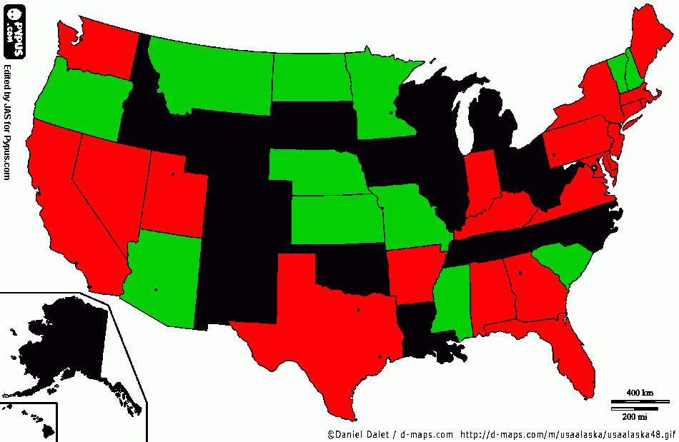 cartina stati uniti colorata da colorare