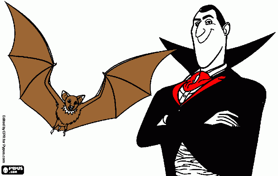 conte dracula da colorare