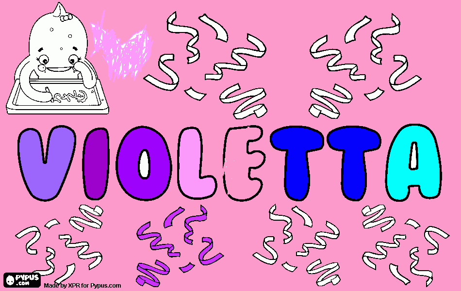 di violetta da colorare