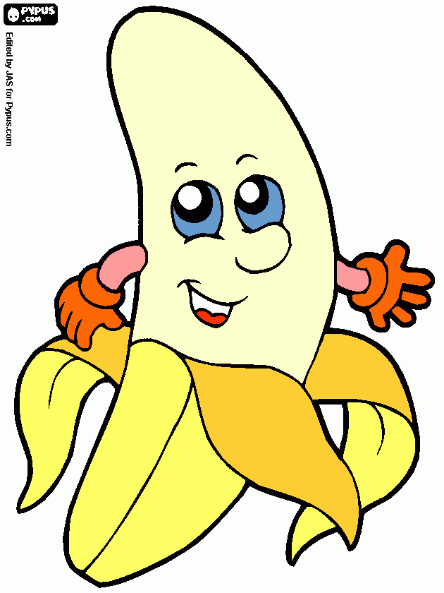 disegno banana da colorare