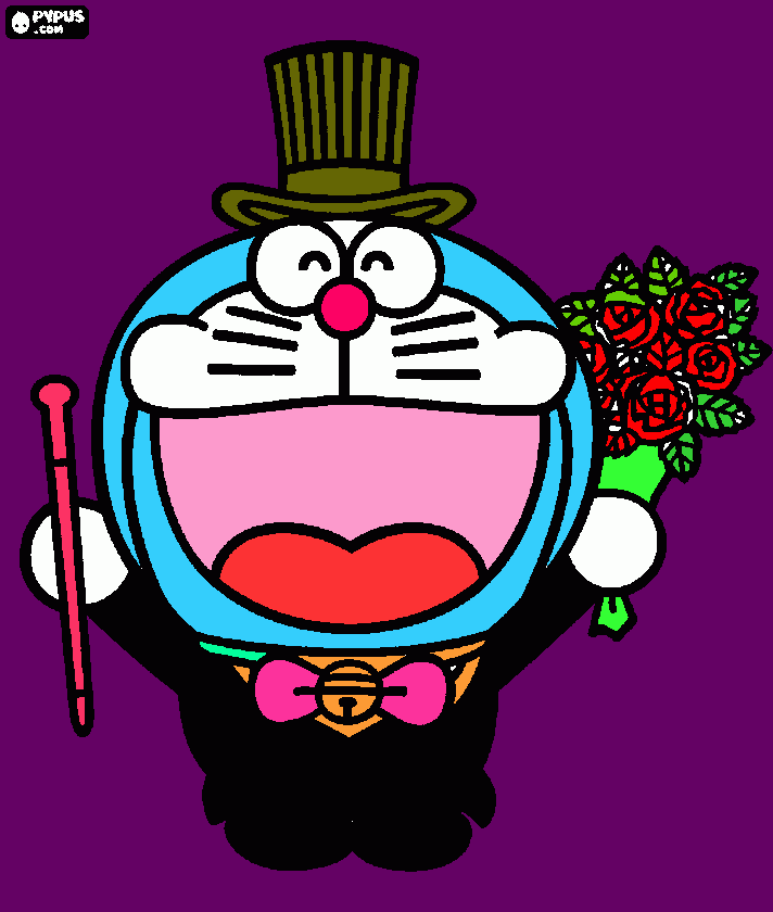 doraemon alla festa da colorare