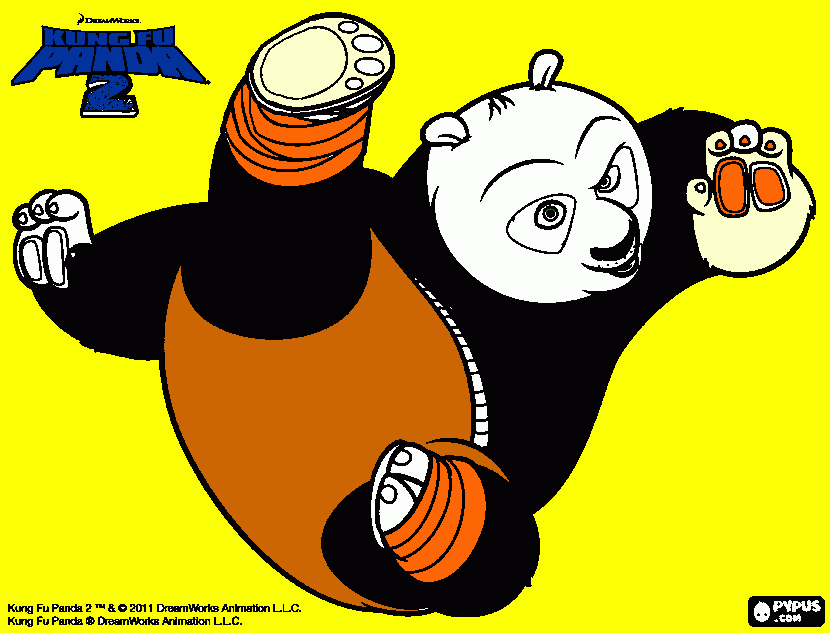 E' KUNG FU PANDA da colorare