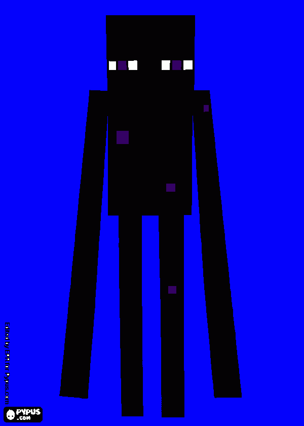 enderman mostro che non vuole essere visto negli occhi se no attacca da colorare