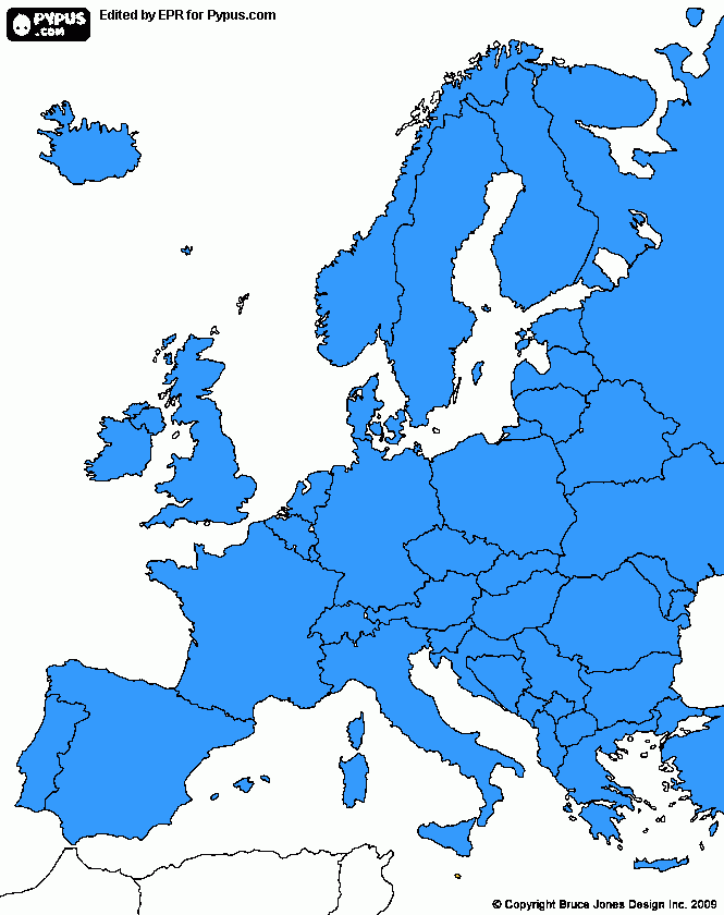 europa colorata da colorare