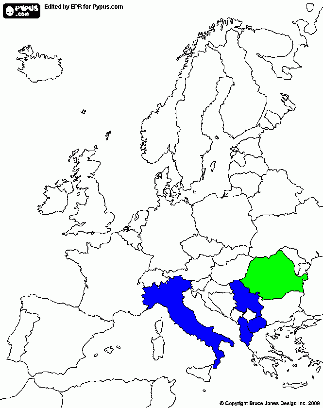 europa da colorare