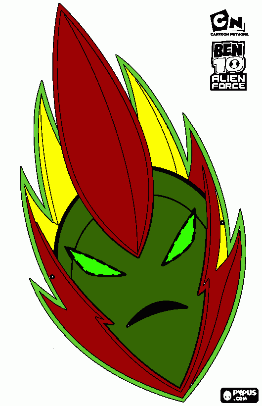 fango fiammante Ben 10 Alien Force da colorare