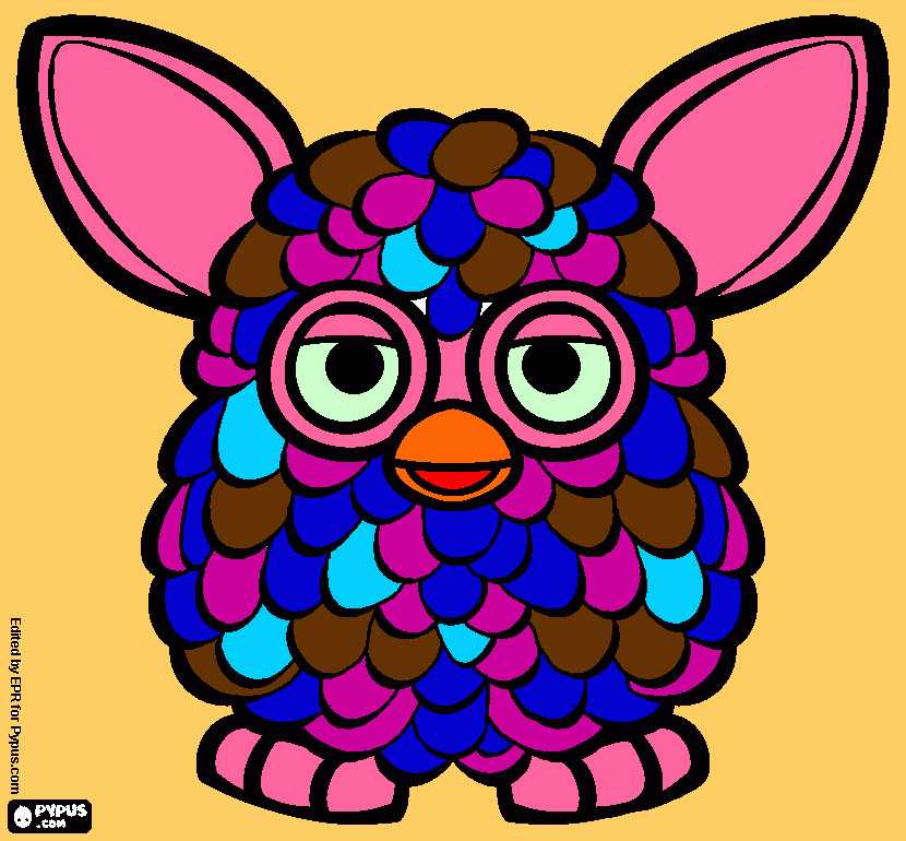 furby al cioccolato da colorare