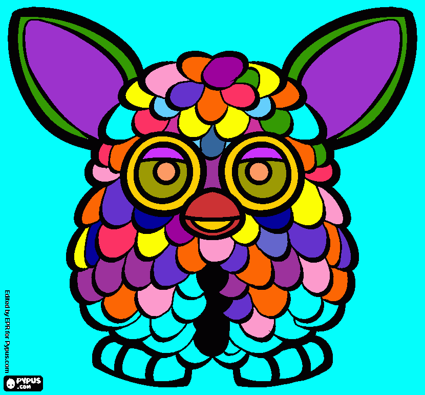 furby arlecchino un po frozen da colorare