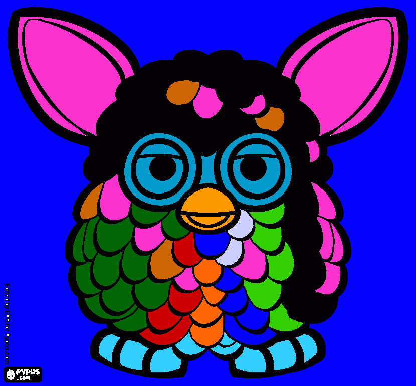 furby strisciolino pallino da colorare