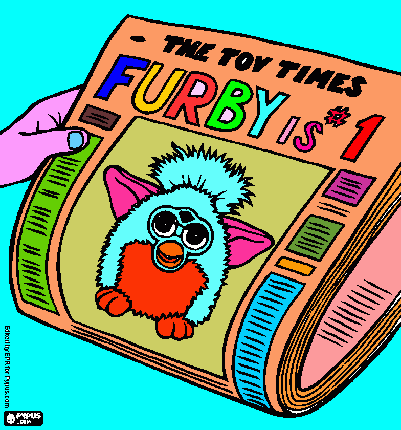 furby sul giornale da colorare