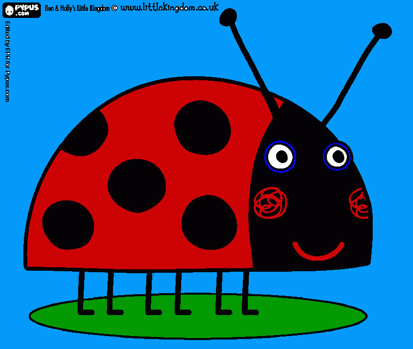 gastone la coccinella da colorare