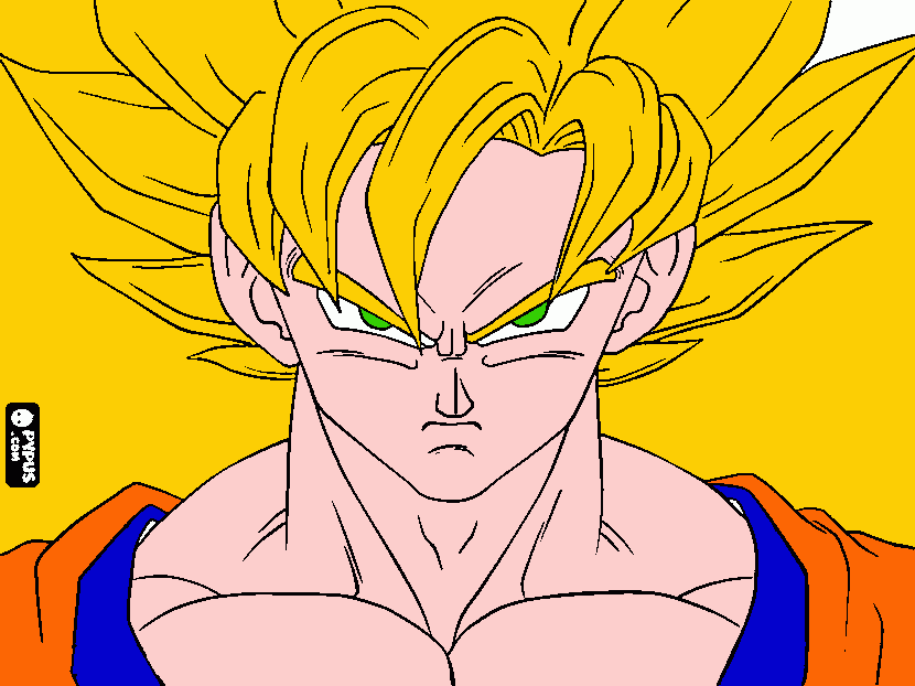 goku ss 2 da colorare