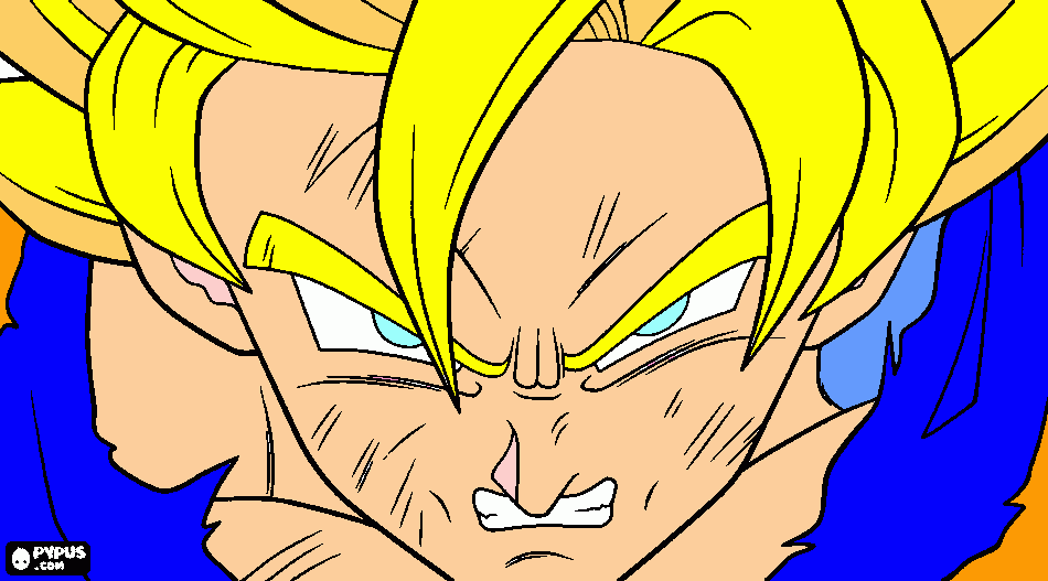 goku ss da colorare