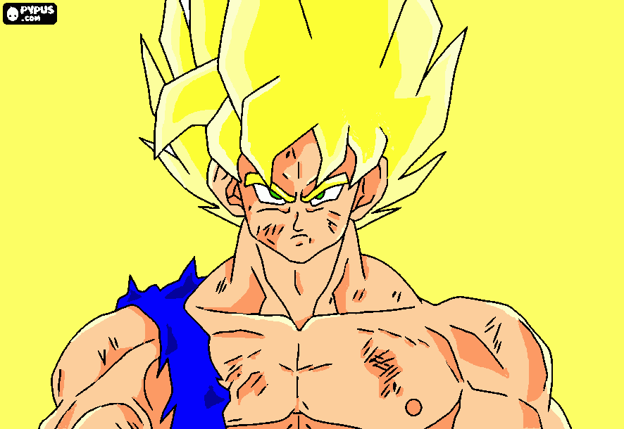 goku super sayan da colorare