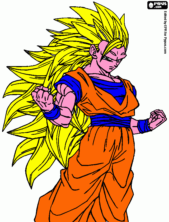 goku trasforazione da colorare