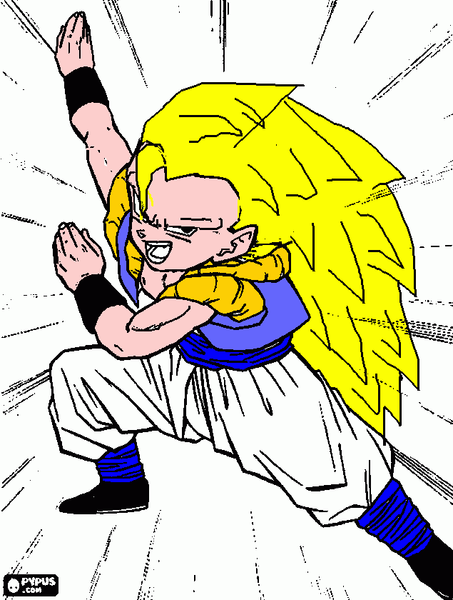 gotenks ssj3 da colorare