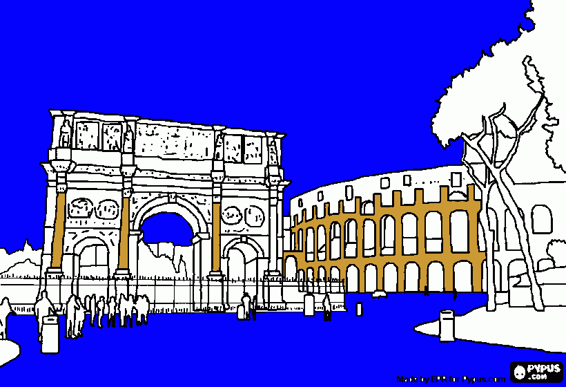 Il colosseo da colorare