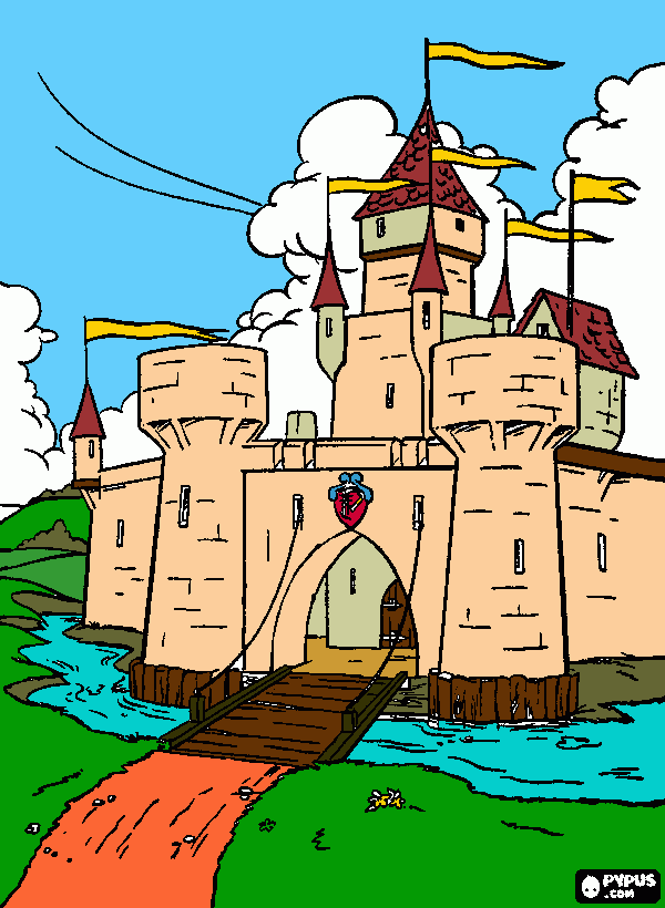 il mio primo castello da colorare