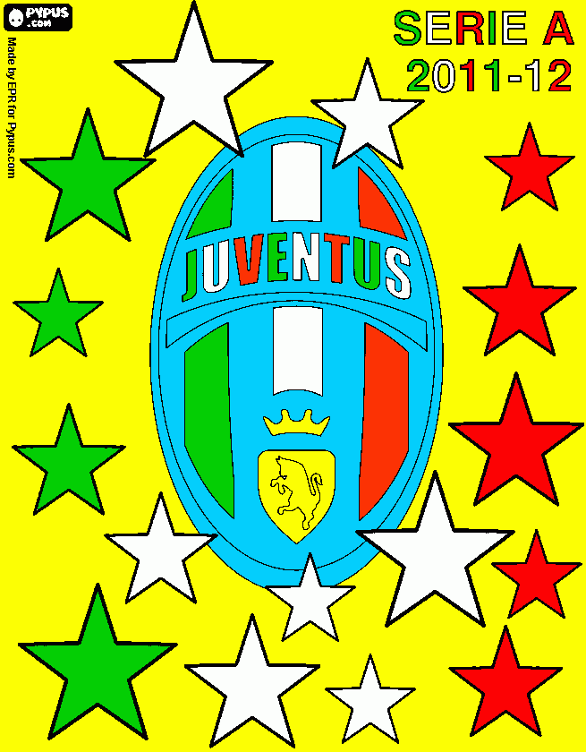 italia juventus da colorare