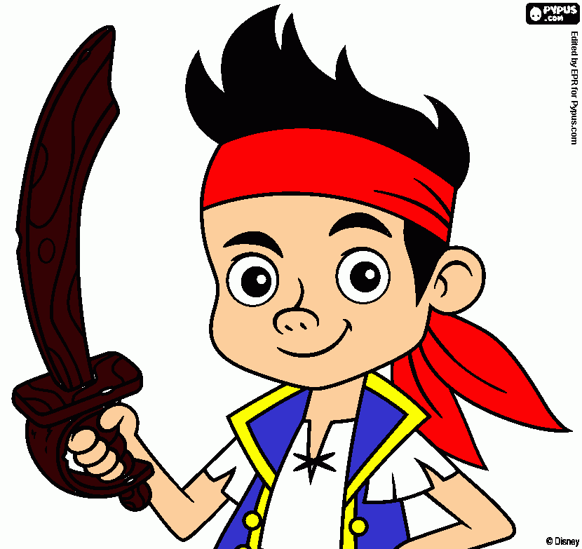 jake il pirata da colorare