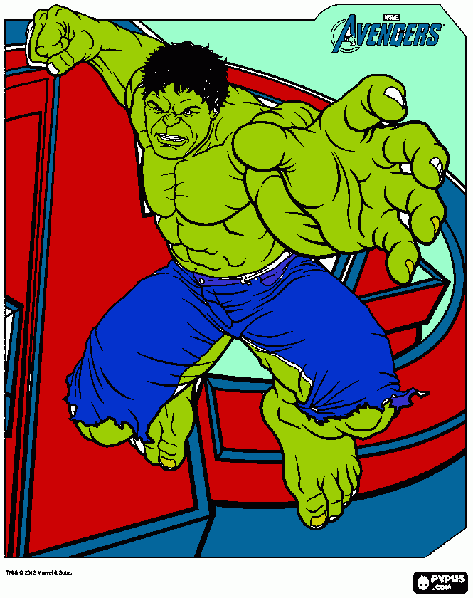 l'incredibile hulk da colorare