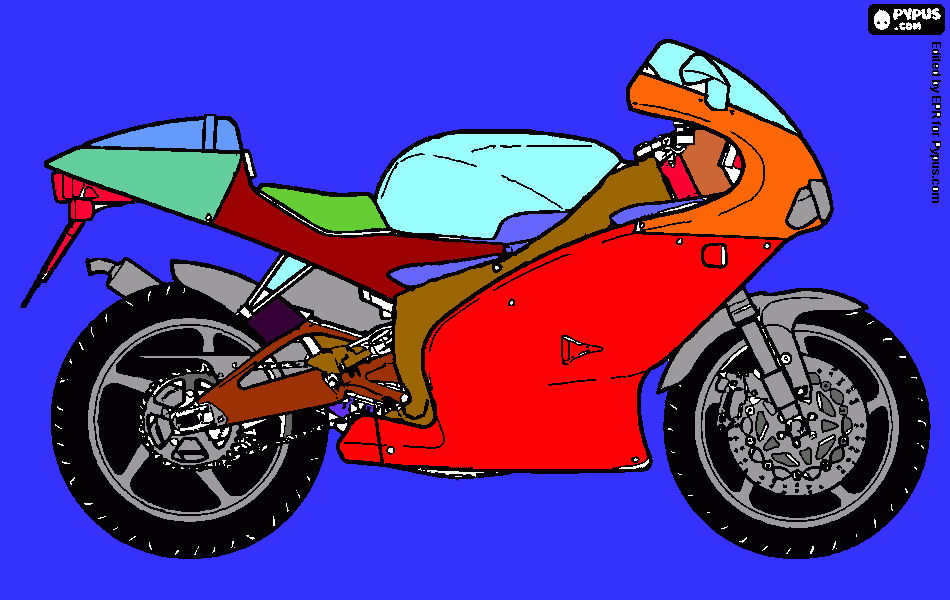 La mia prima moto da colorare