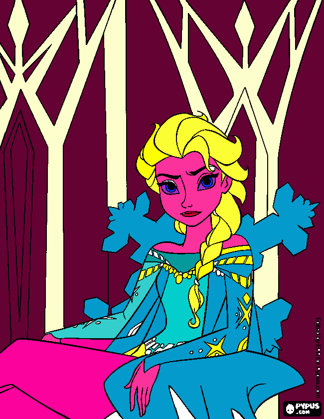 la principessa elsa da colorare