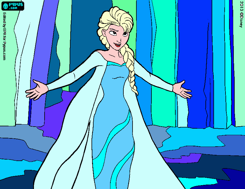 la regina Elsa da colorare