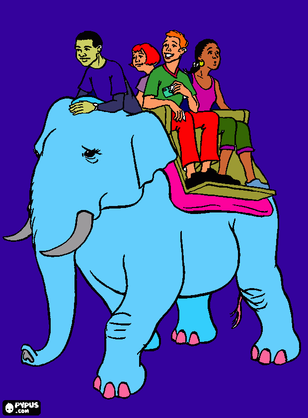 l'elefante da colorare