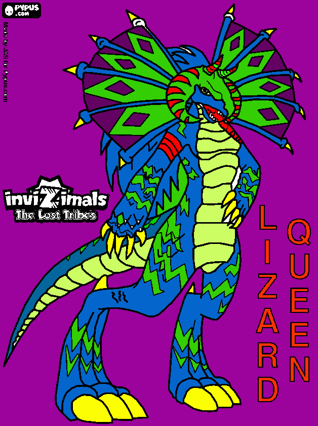 LIZARD QUEEN da colorare