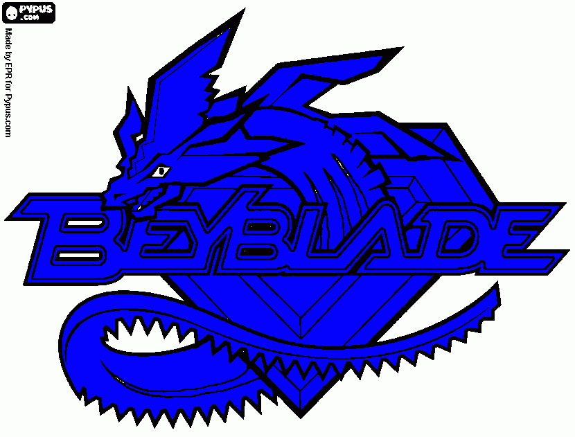 Logo beyblade da colorare