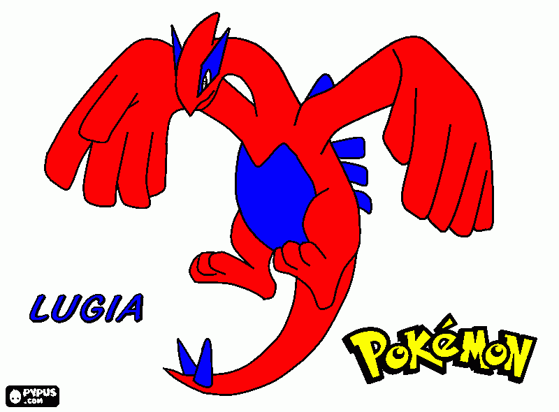 lughia è un pokemon da colorare