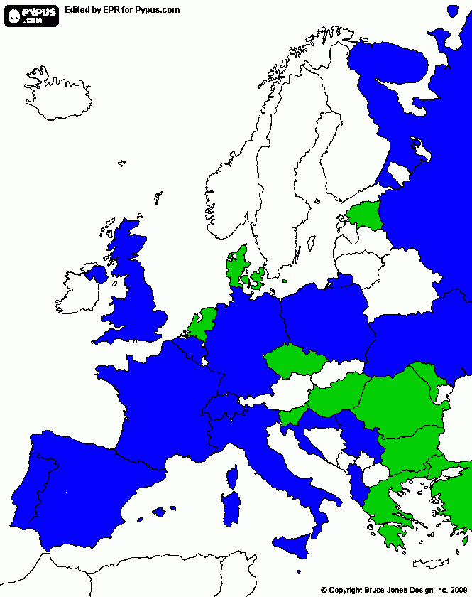 mappa europa colorata per promozione da colorare