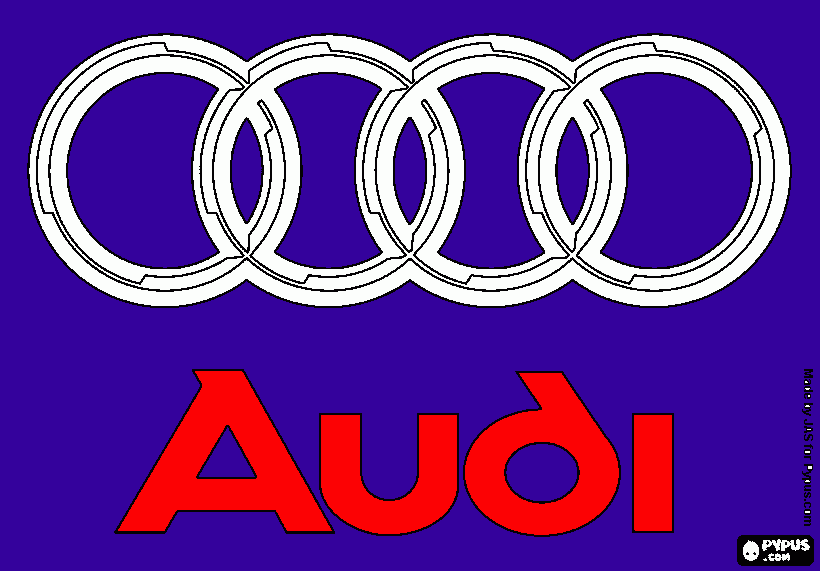 marchio automobilistico tedesco audi da colorare