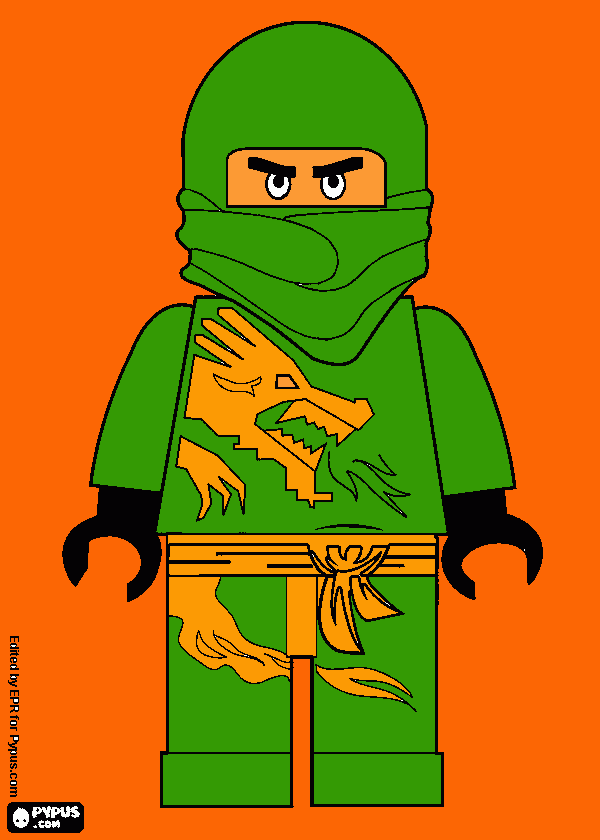 ninja d'oro da colorare