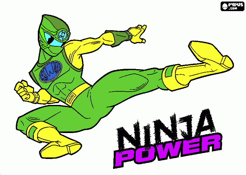 ninja power da colorare