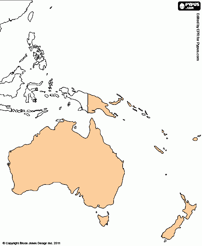 oceania colorata da colorare