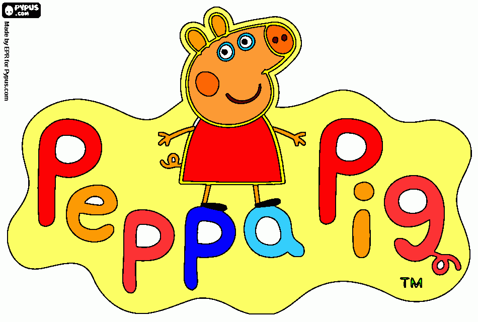 Peppa pig x te da colorare