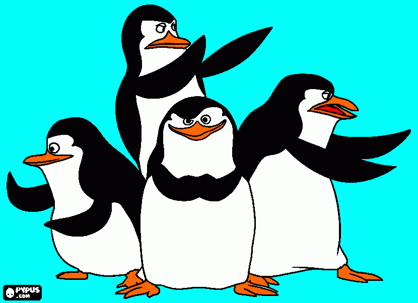 Pinguini 1 da colorare