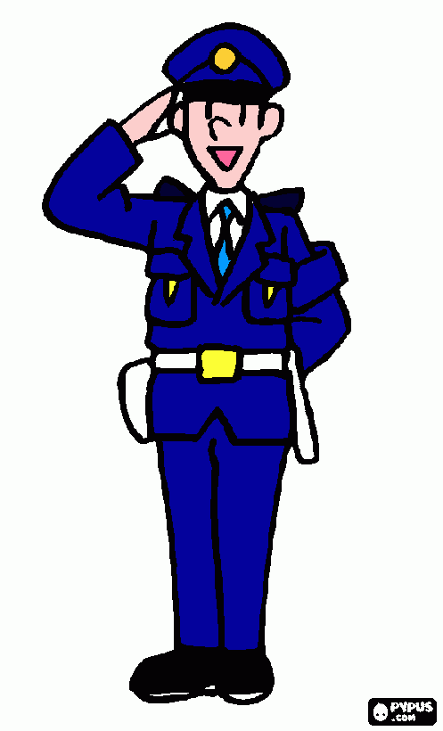 policeman da colorare