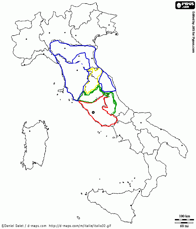 provincie italiane da colorare