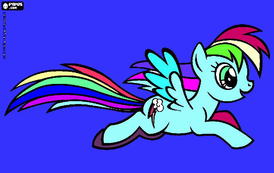 rainbow dash da colorare