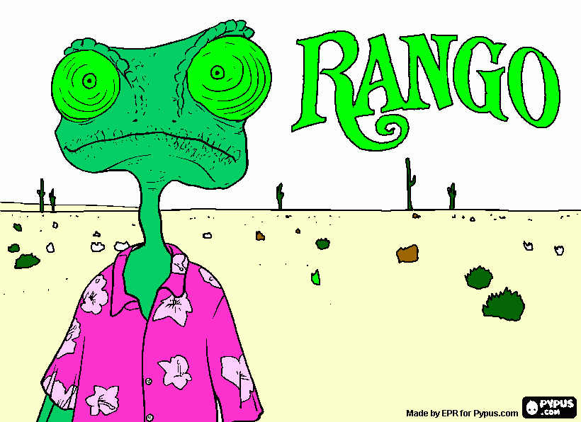 rango il camaleonte da colorare