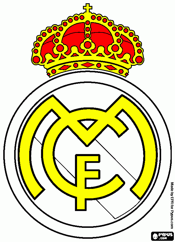 real madrid fc da colorare