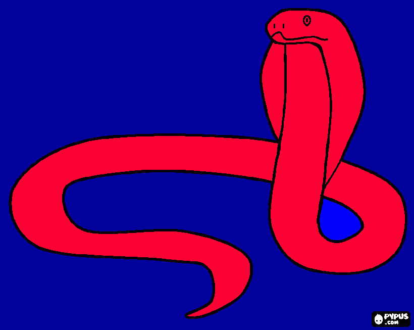 serpente rosa da colorare